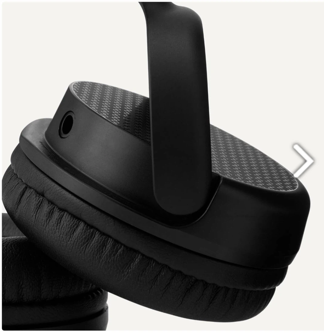 Black Wired Headphones with Adjustable Mic and USB Adapter - photo 3