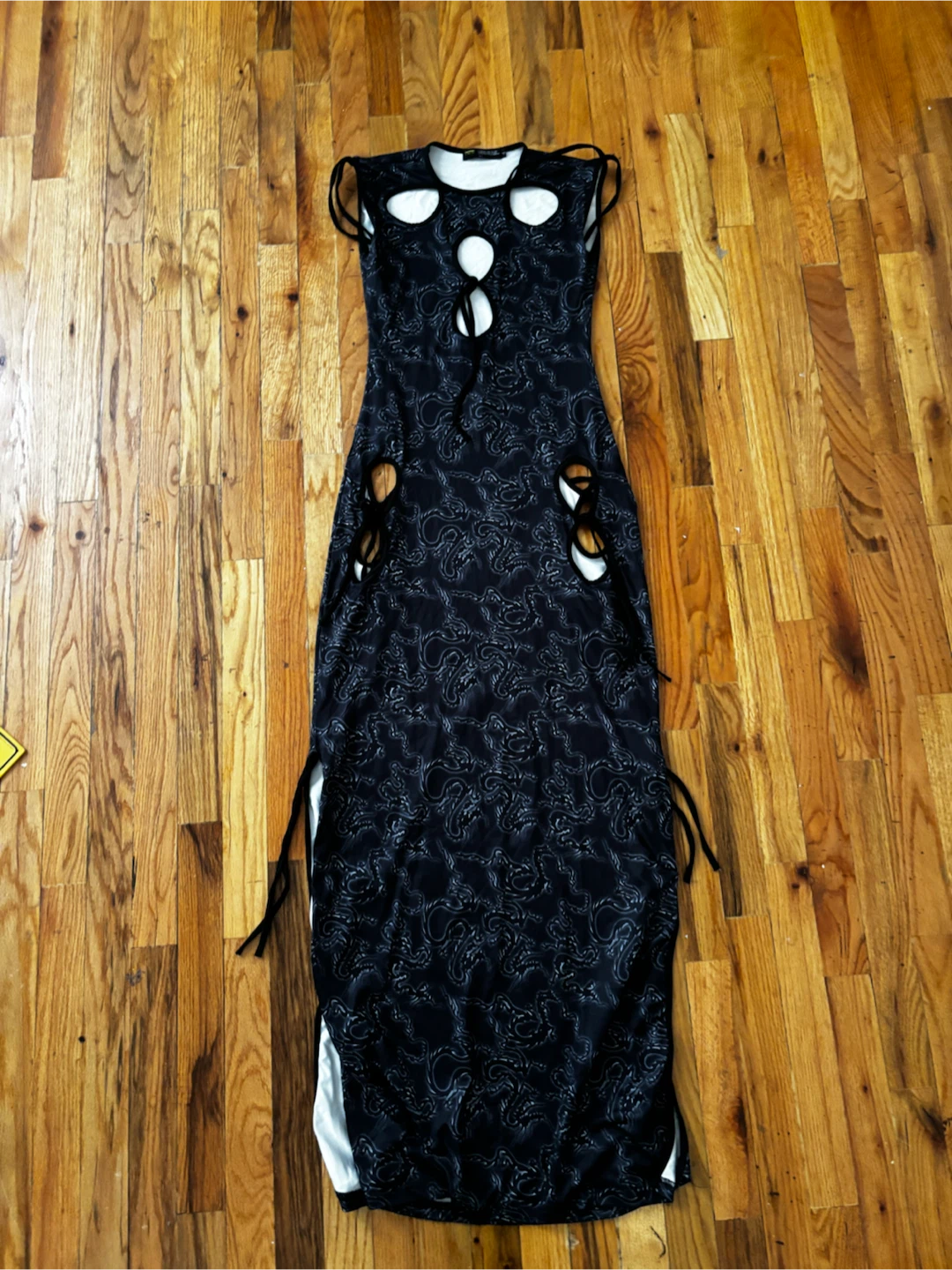 Black maxi cut out dress || Jasper