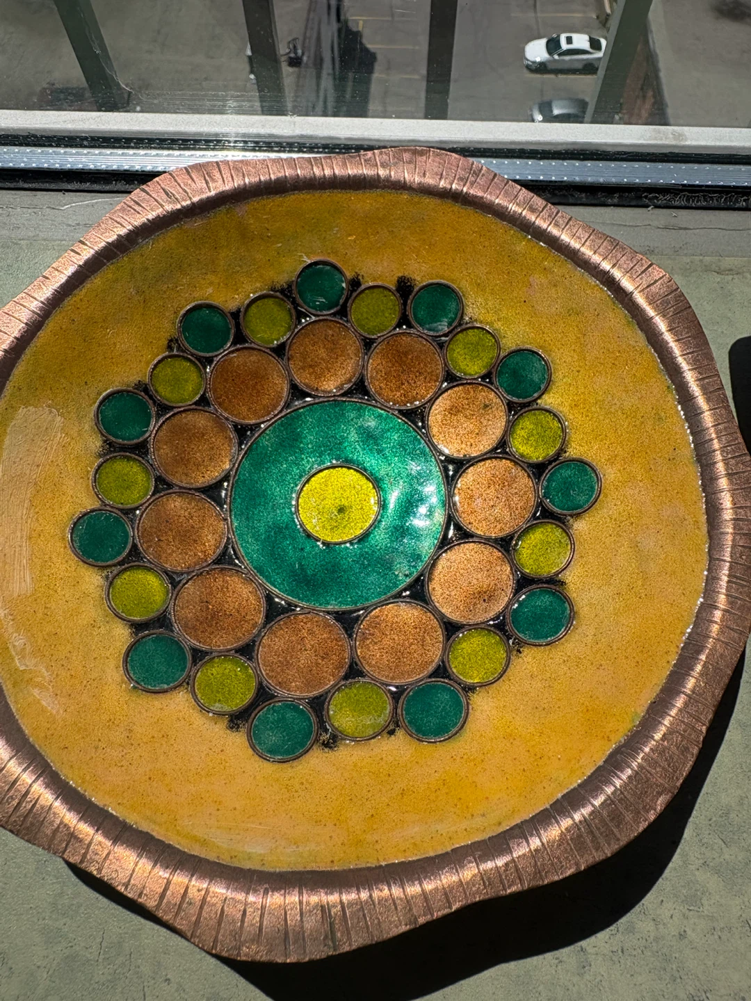 Vintage Decorative Copper Enamel Bowls - photo 3
