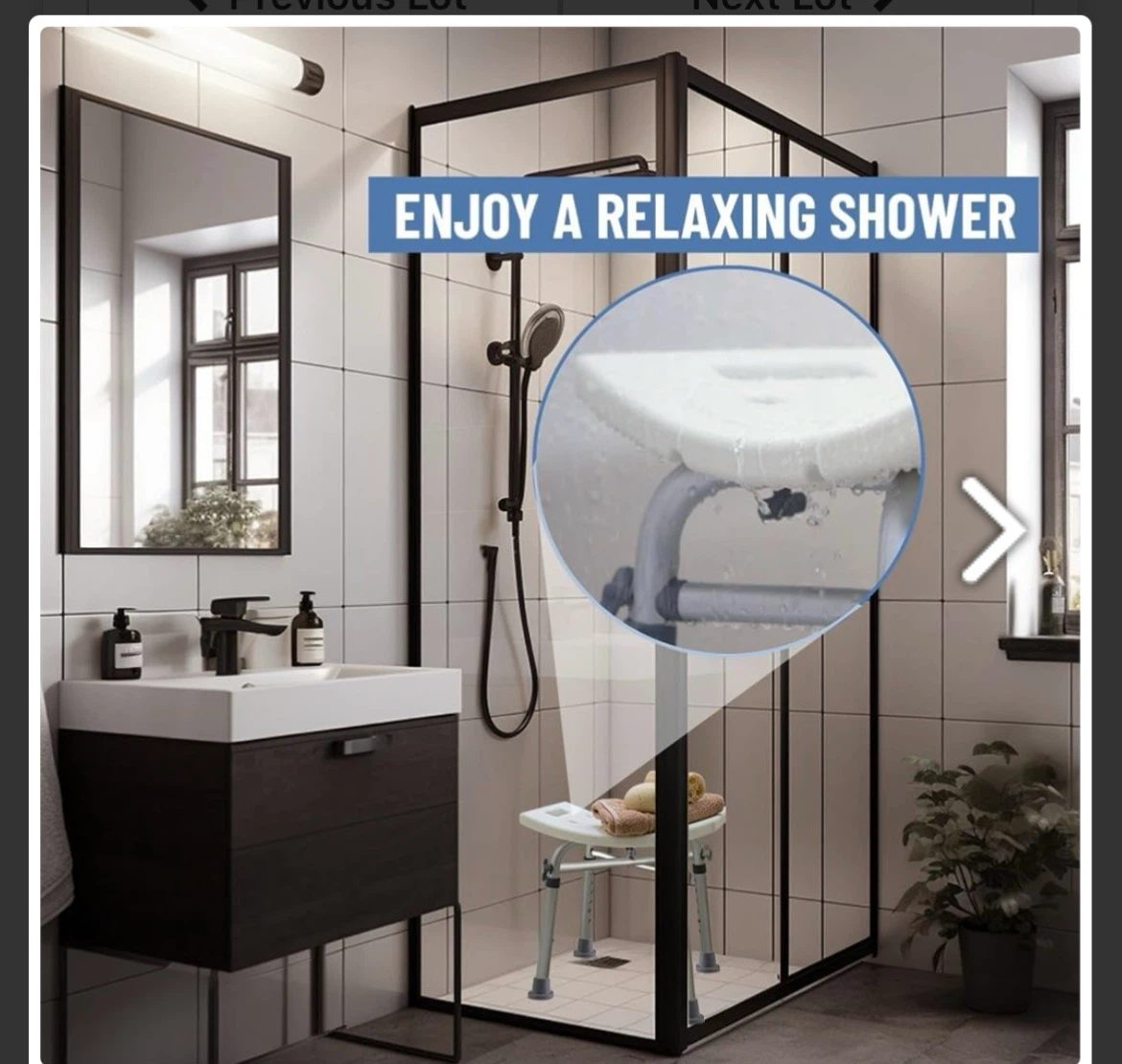 Adjustable Shower Stool - photo 2