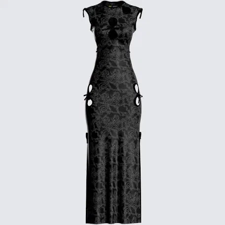Black maxi cut out dress || Jasper - photo 3