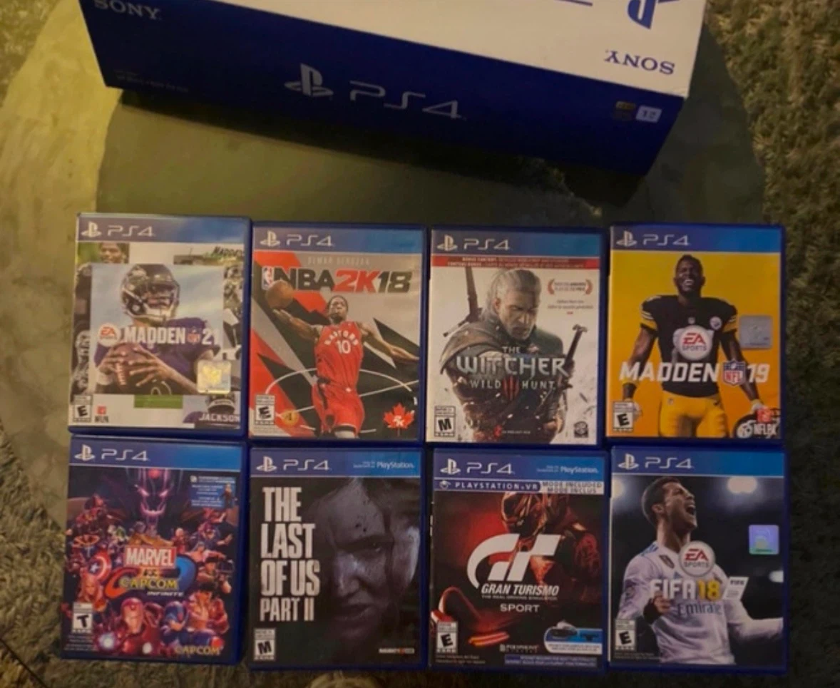 PlayStation 4 1TB Console with 2 Controllers & 8 Games - photo 3