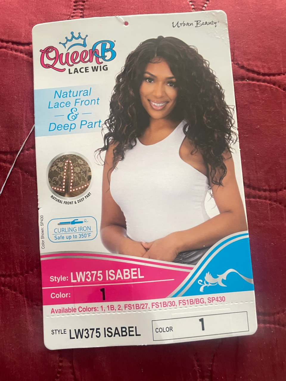 Queen B Lace Wig LW375  Isabel Color 1