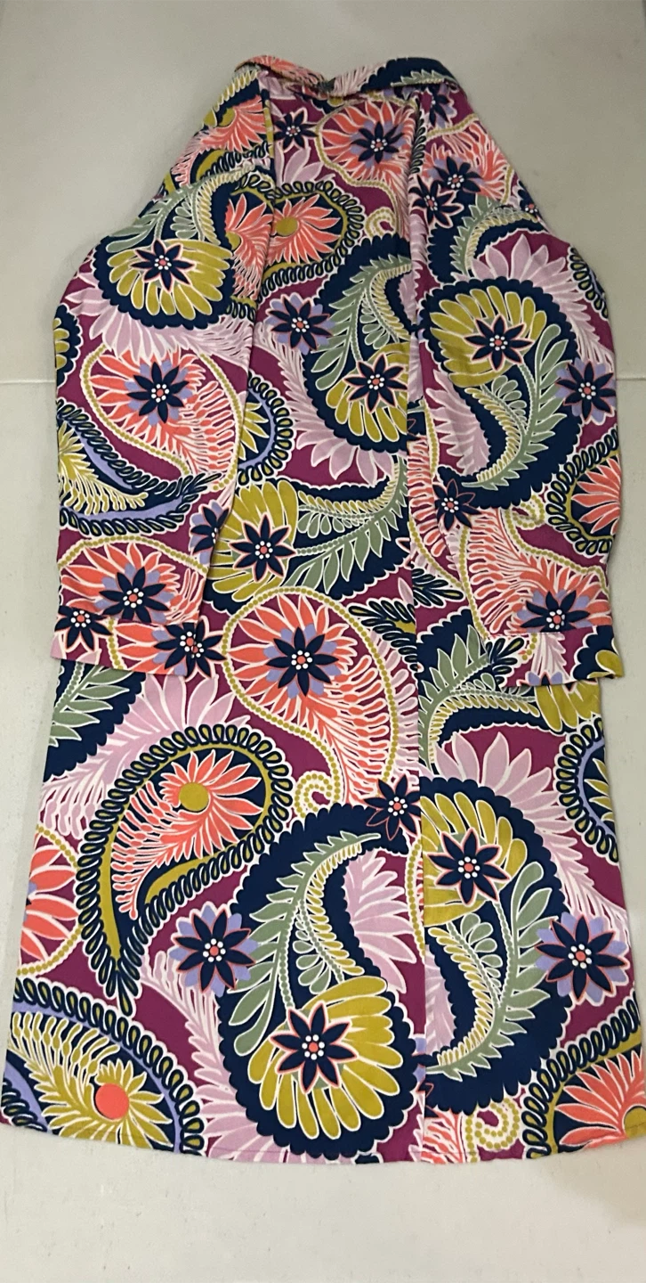 Casa Donna Vibrant Paisley Patterned  Button-Down Dress Large - photo 3