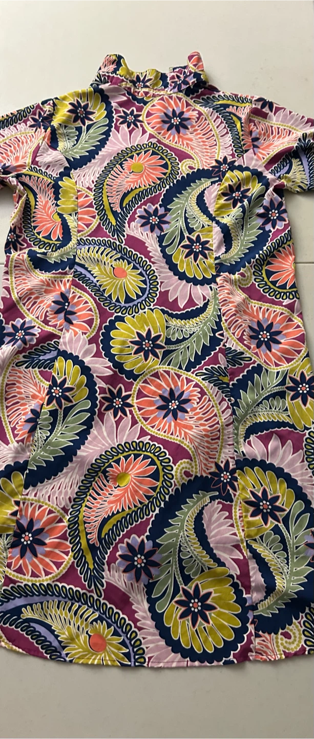Casa Donna Vibrant Paisley Patterned  Button-Down Dress Large - photo 5
