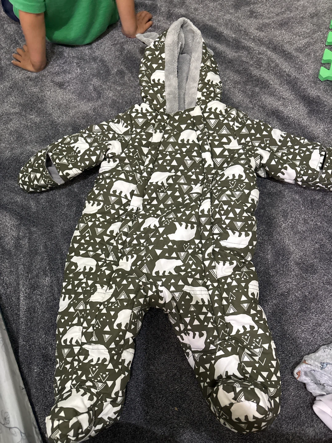 Baby Bear Snowsuit - Green