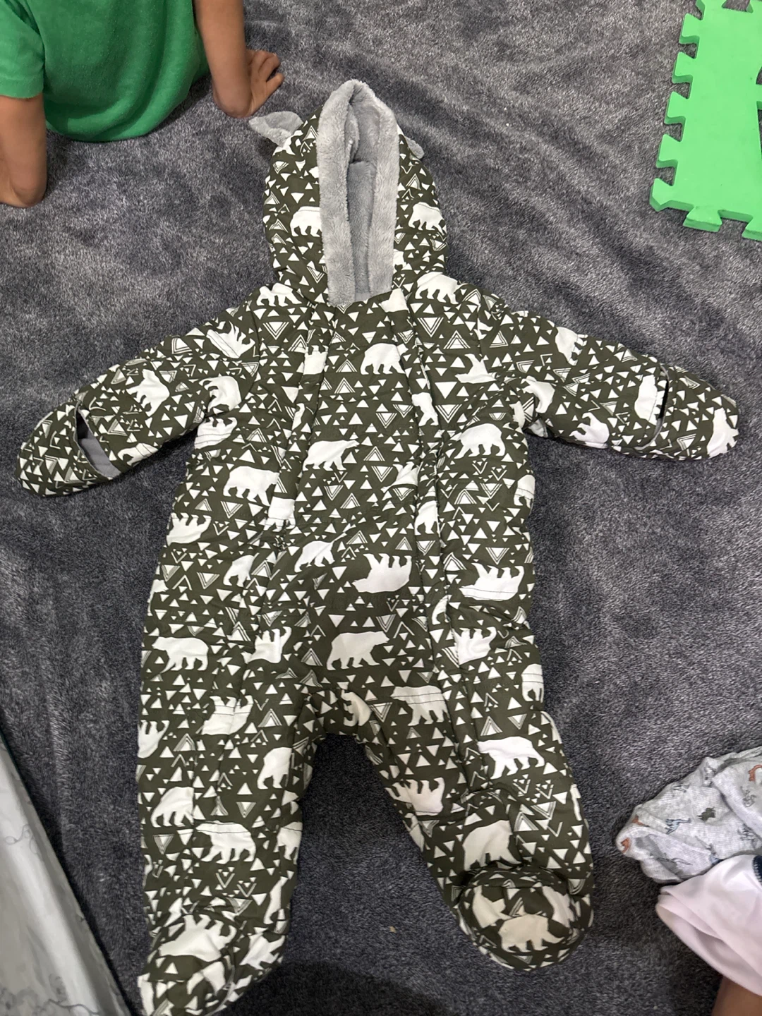 Baby Bear Snowsuit - Green - photo 2