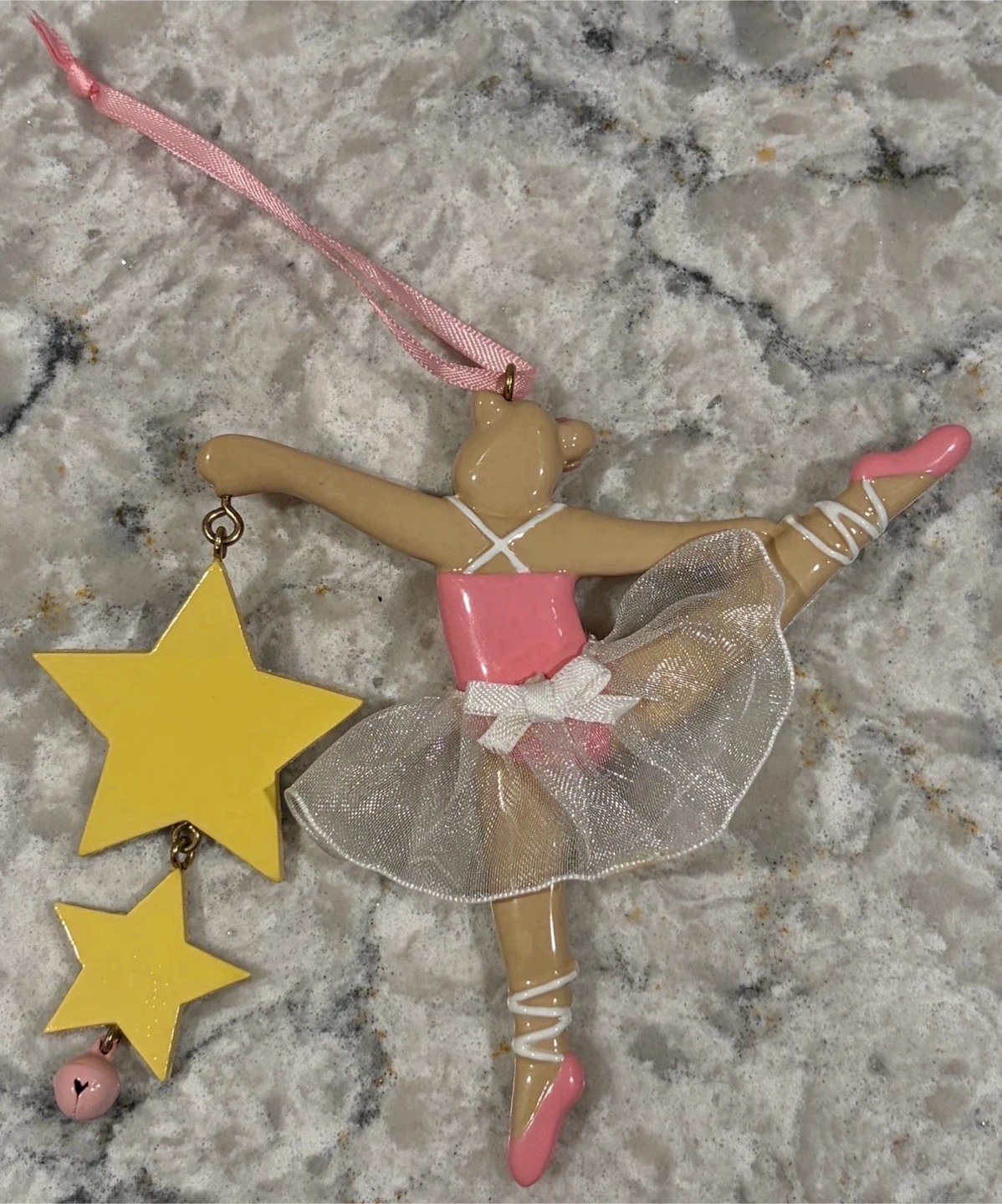 Cute Ballerina Bear Hanging Ornament w/ “I ❤️ You” Charm - photo 2