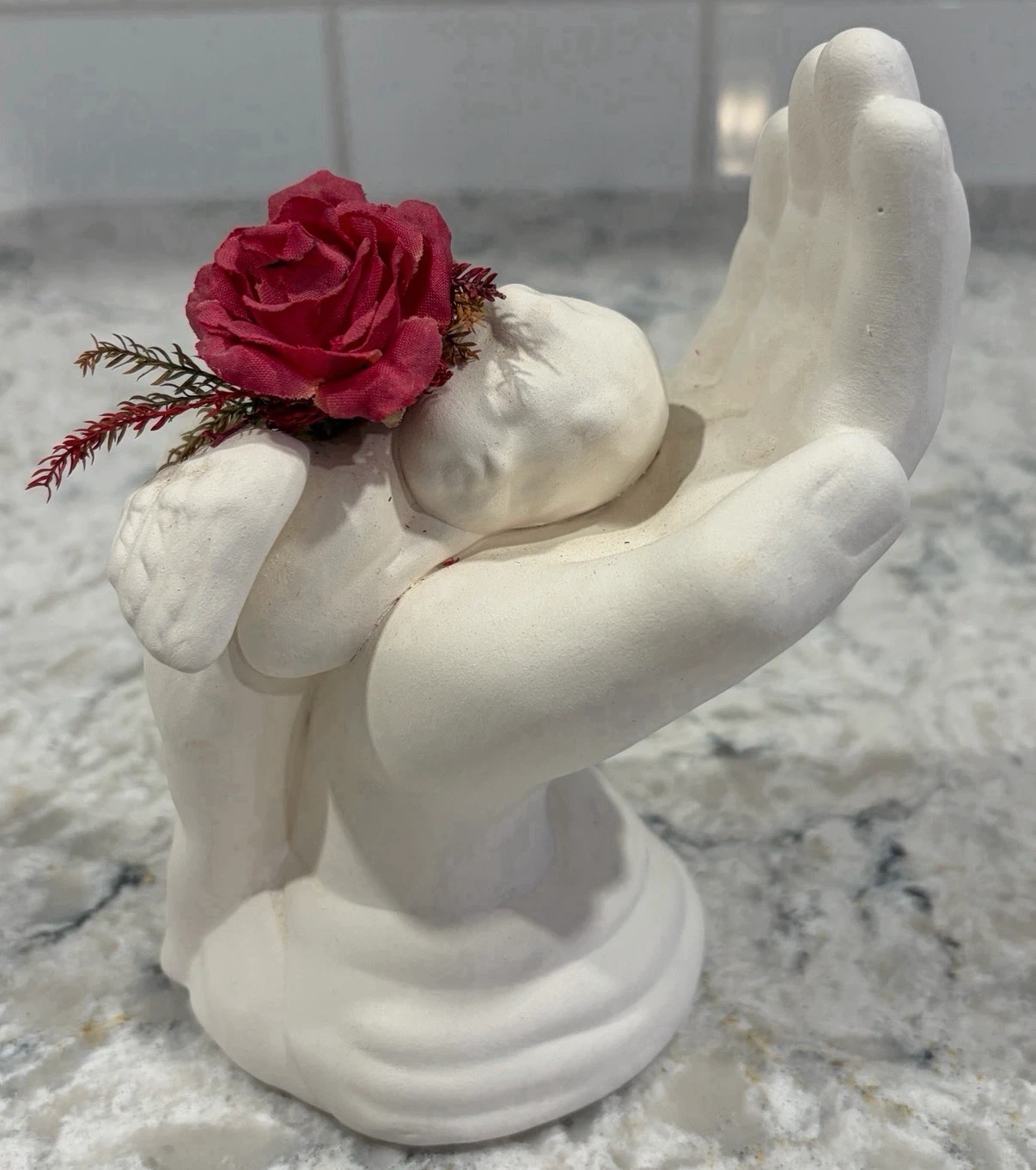 Angel in Hands Figurine – Spiritual Memorial Home Decor Statue