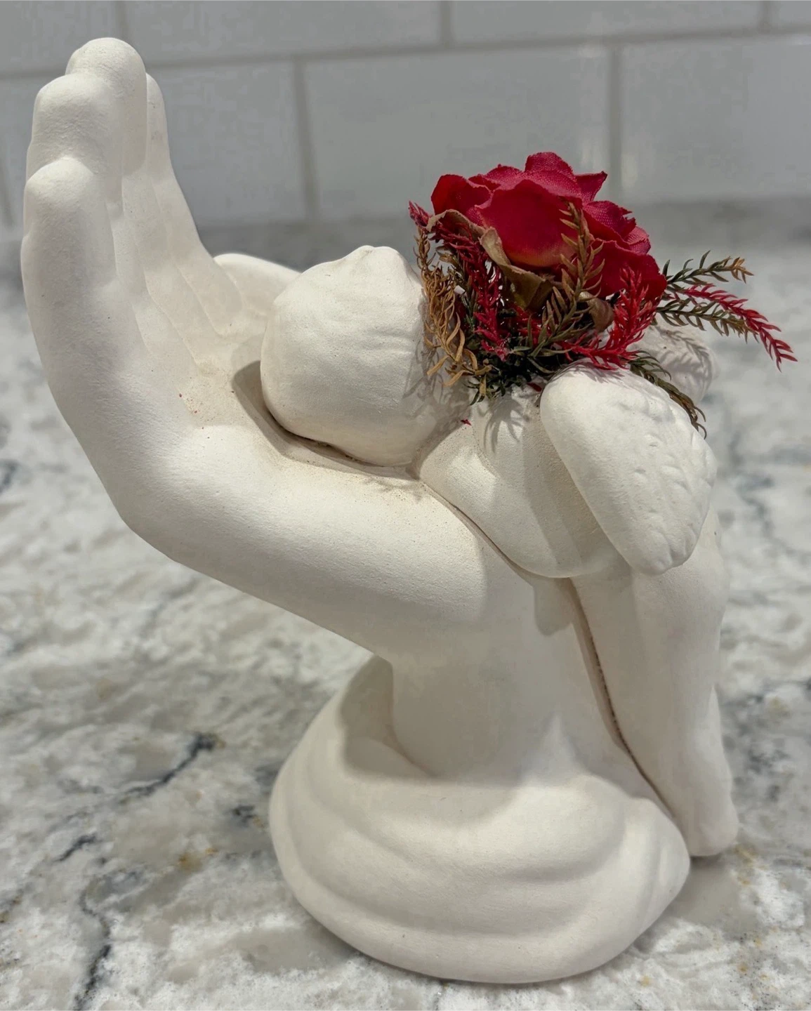 Angel in Hands Figurine – Spiritual Memorial Home Decor Statue - photo 3