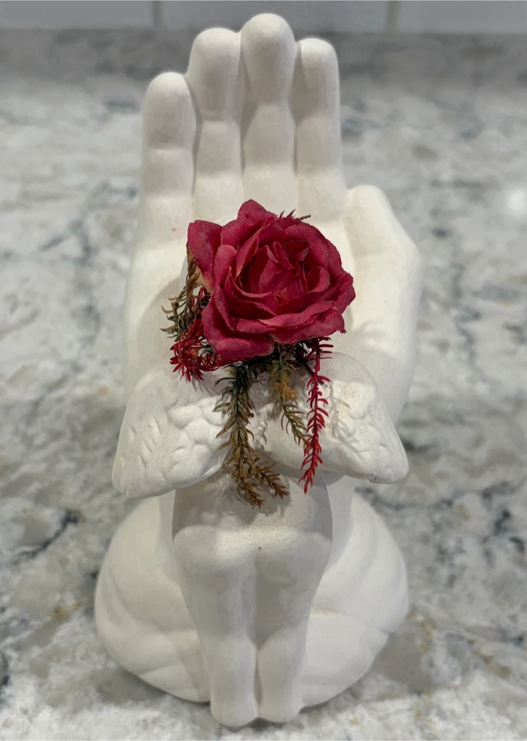 Angel in Hands Figurine – Spiritual Memorial Home Decor Statue - photo 4