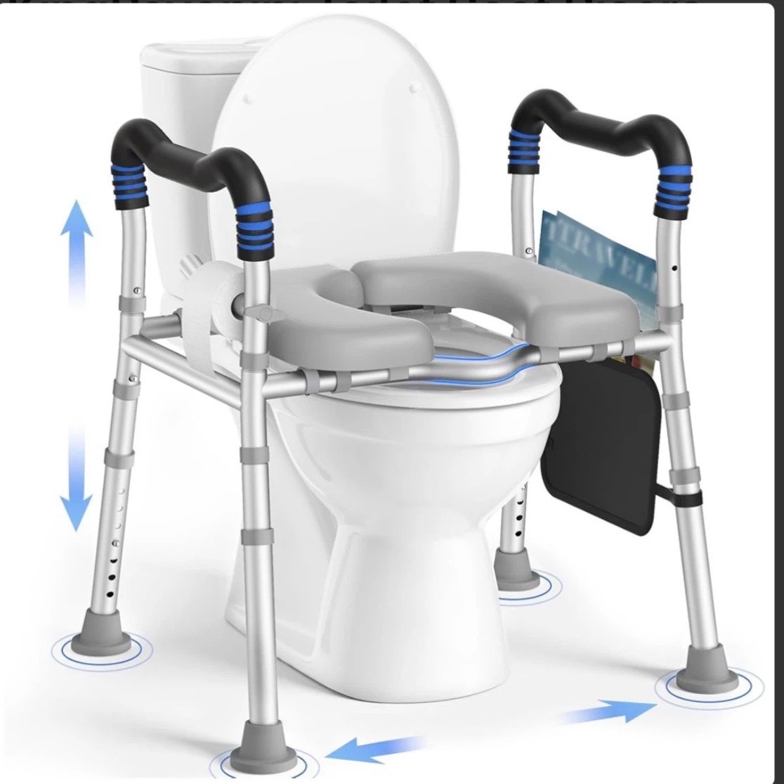 Adjustable Toilet Safety Frame with Seat