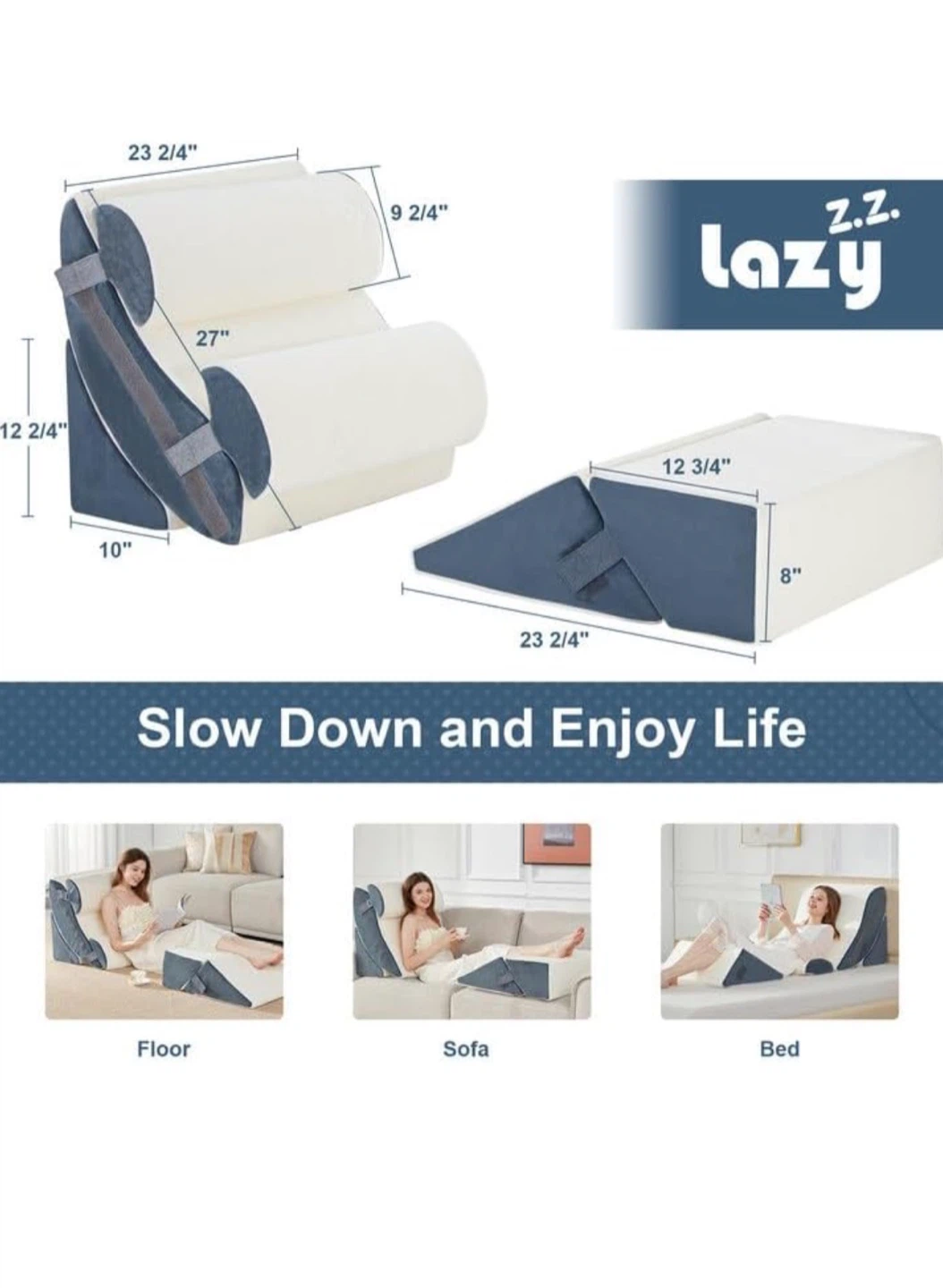Lazy Z.Z.Z. Wedge Pillow Set - photo 3