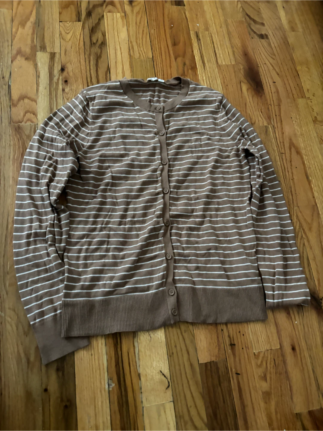 Striped Button-Up Cardigan - photo 2