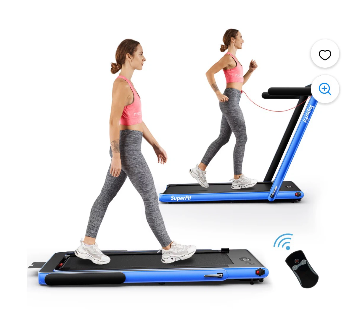 New! SuperFit 2-in-1 Folding Treadmill