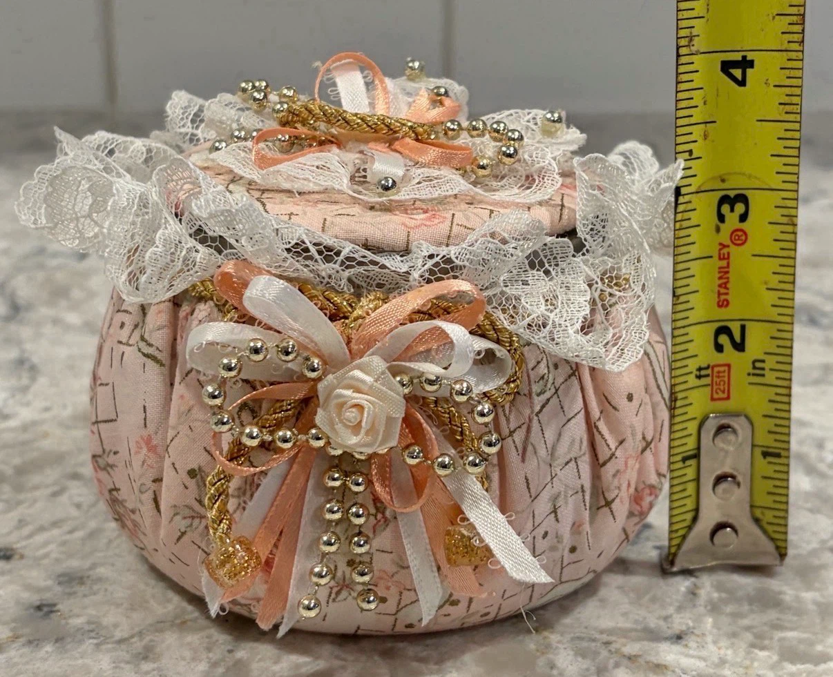 Handmade Shabby Chic Lace Trinket Jar - photo 4