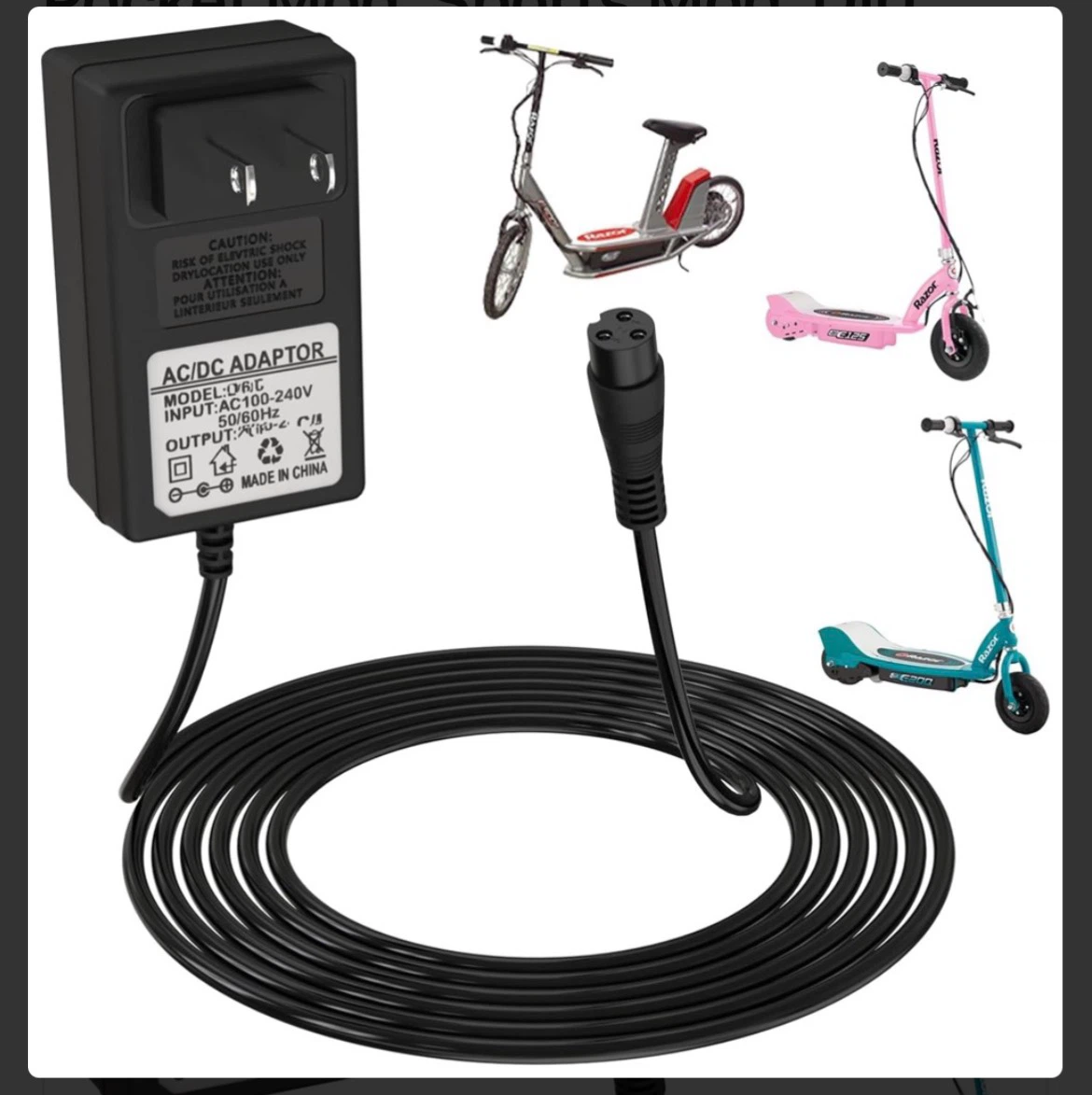 Razor Scooter AC/DC Adapter Charger
