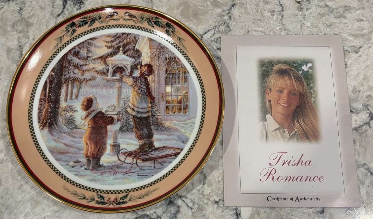 Trisha Romance “Faithful Friends” Collector Plate #9399 w/ COA