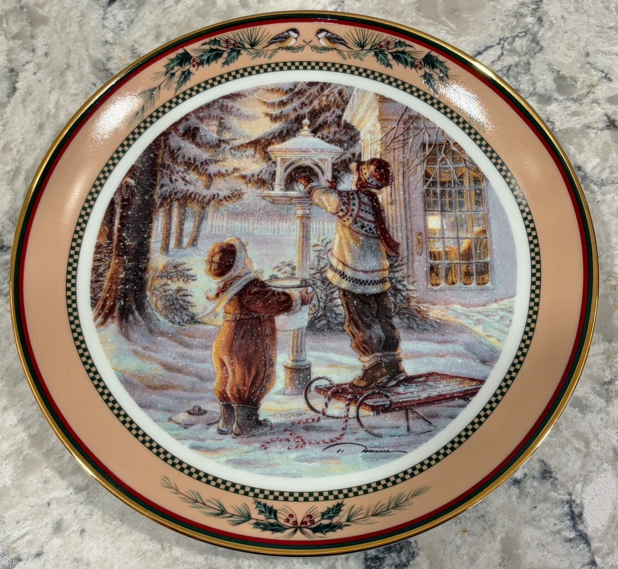 Trisha Romance “Faithful Friends” Collector Plate #9399 w/ COA - photo 5
