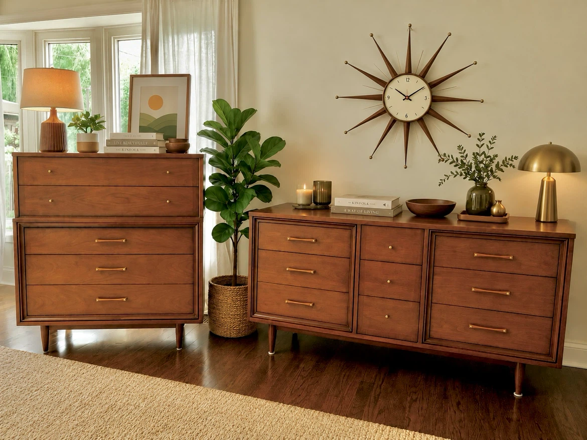 MCM set of dressers (2)
