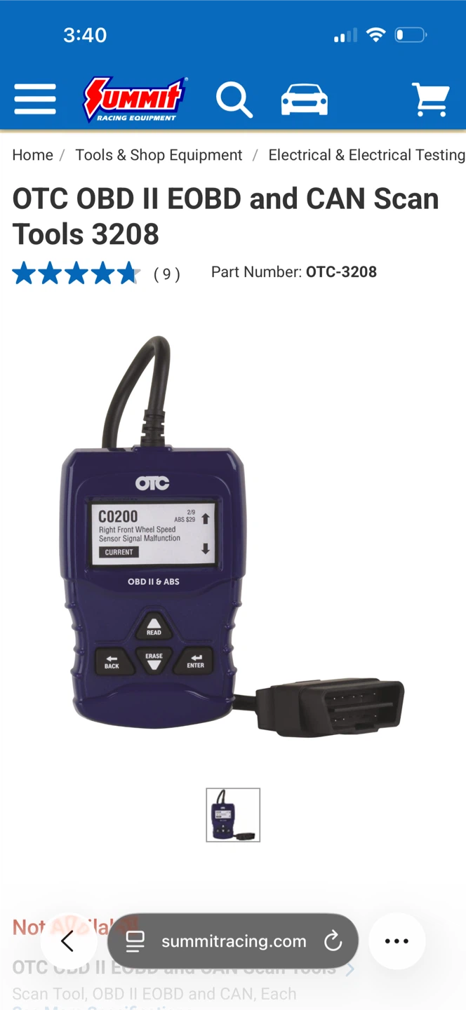 OTC obd2 reader