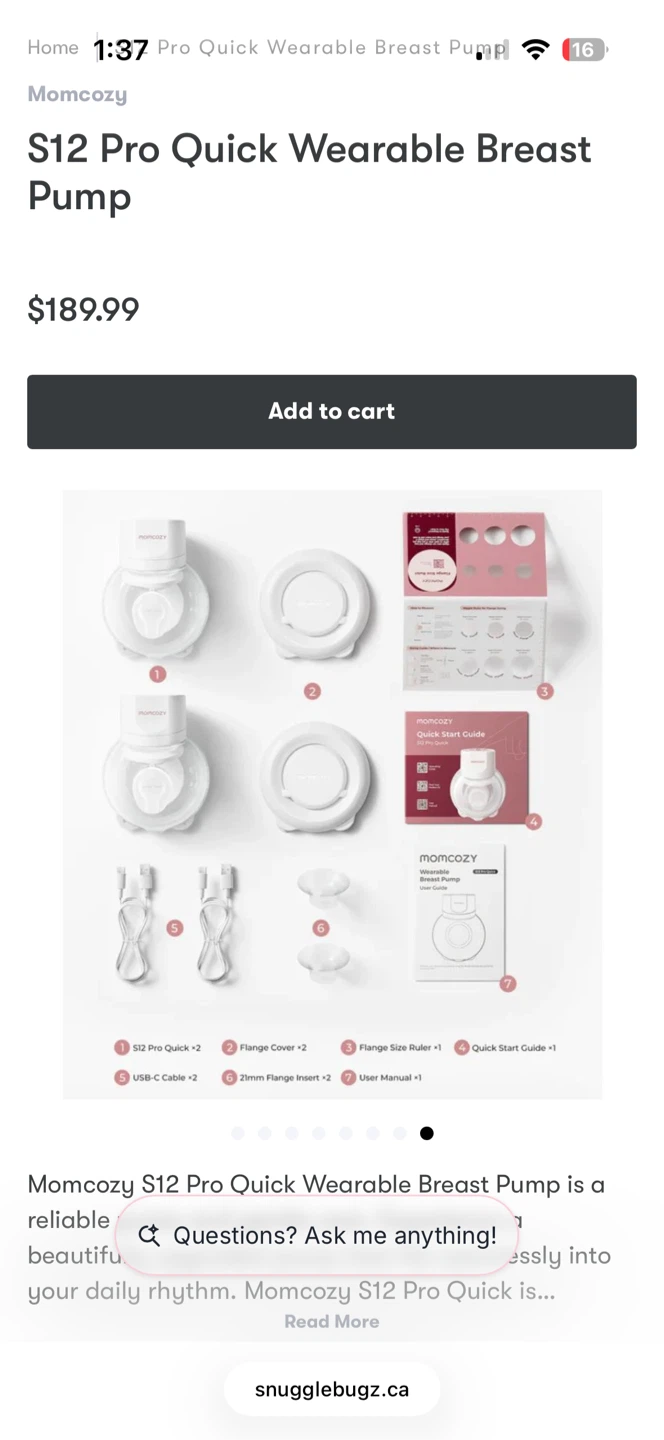 Momcozy S12 Pro Wearable Breast Pump - photo 2