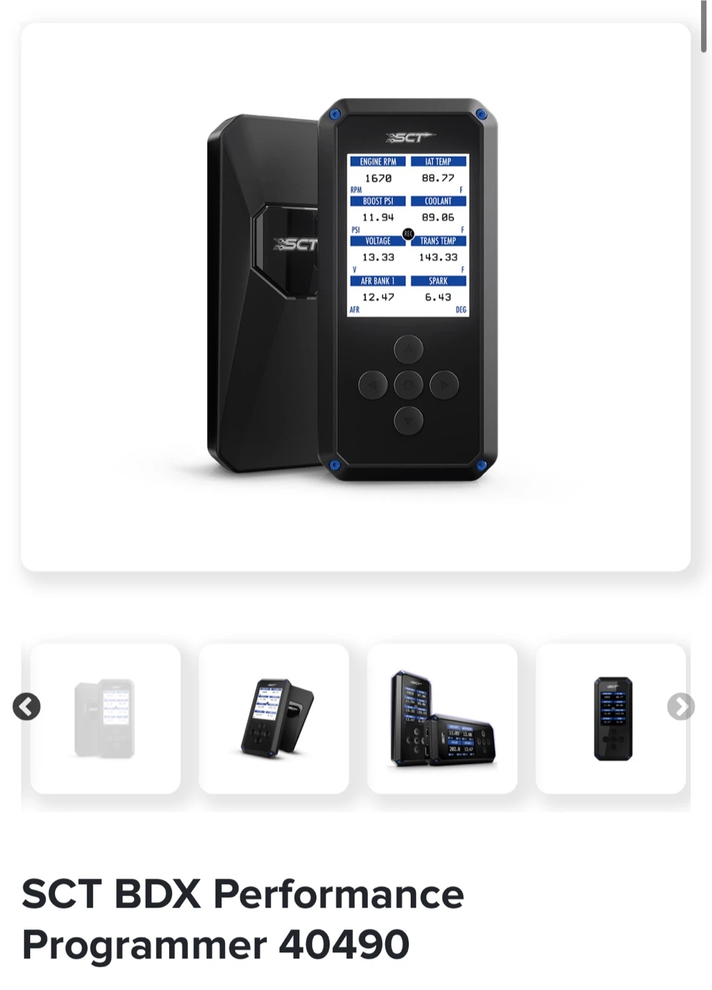 SCT BDX performance programmer programmer 40490