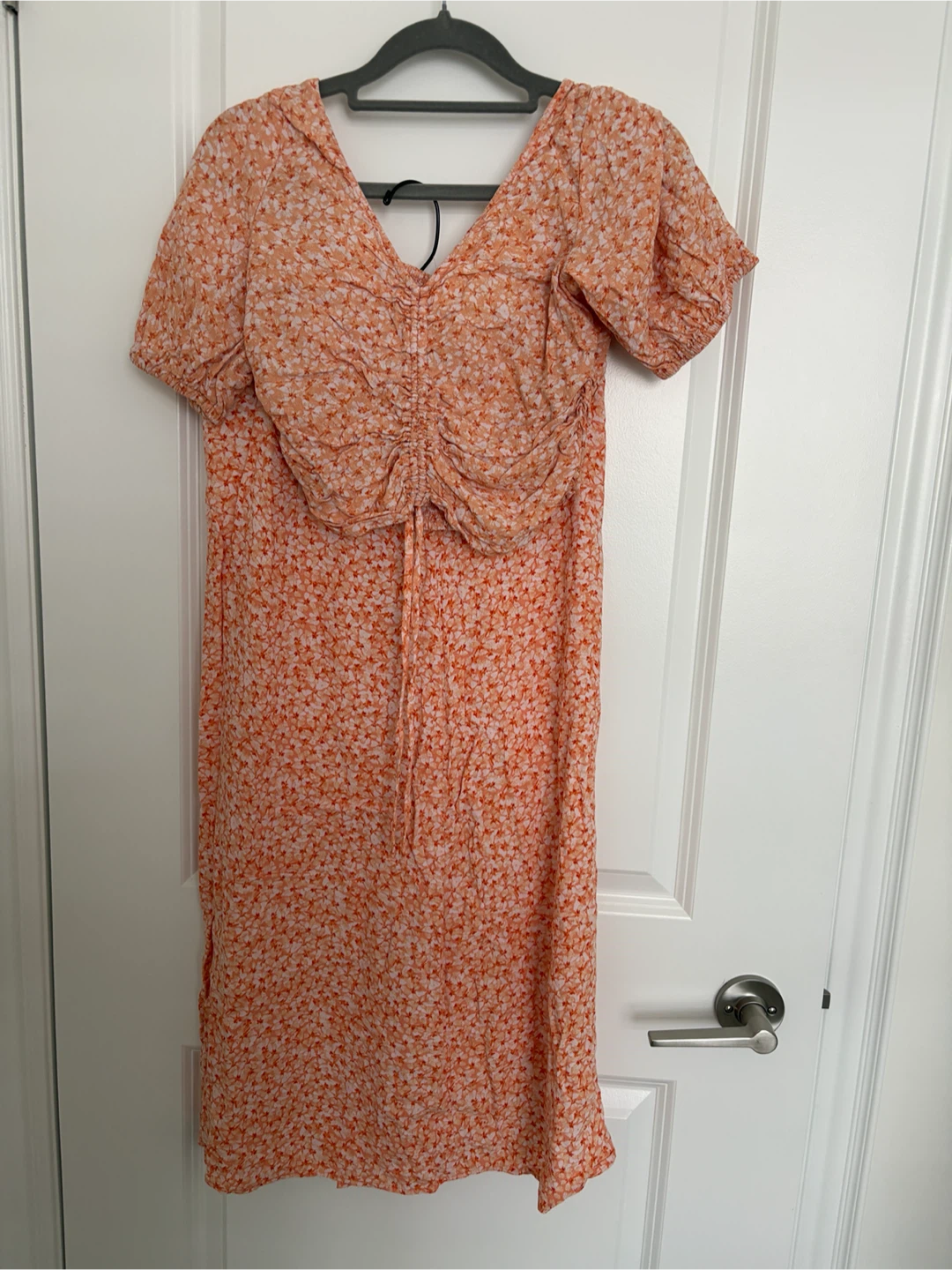 Matching 2-Piece Set: Floral Print Midi Dress and Top