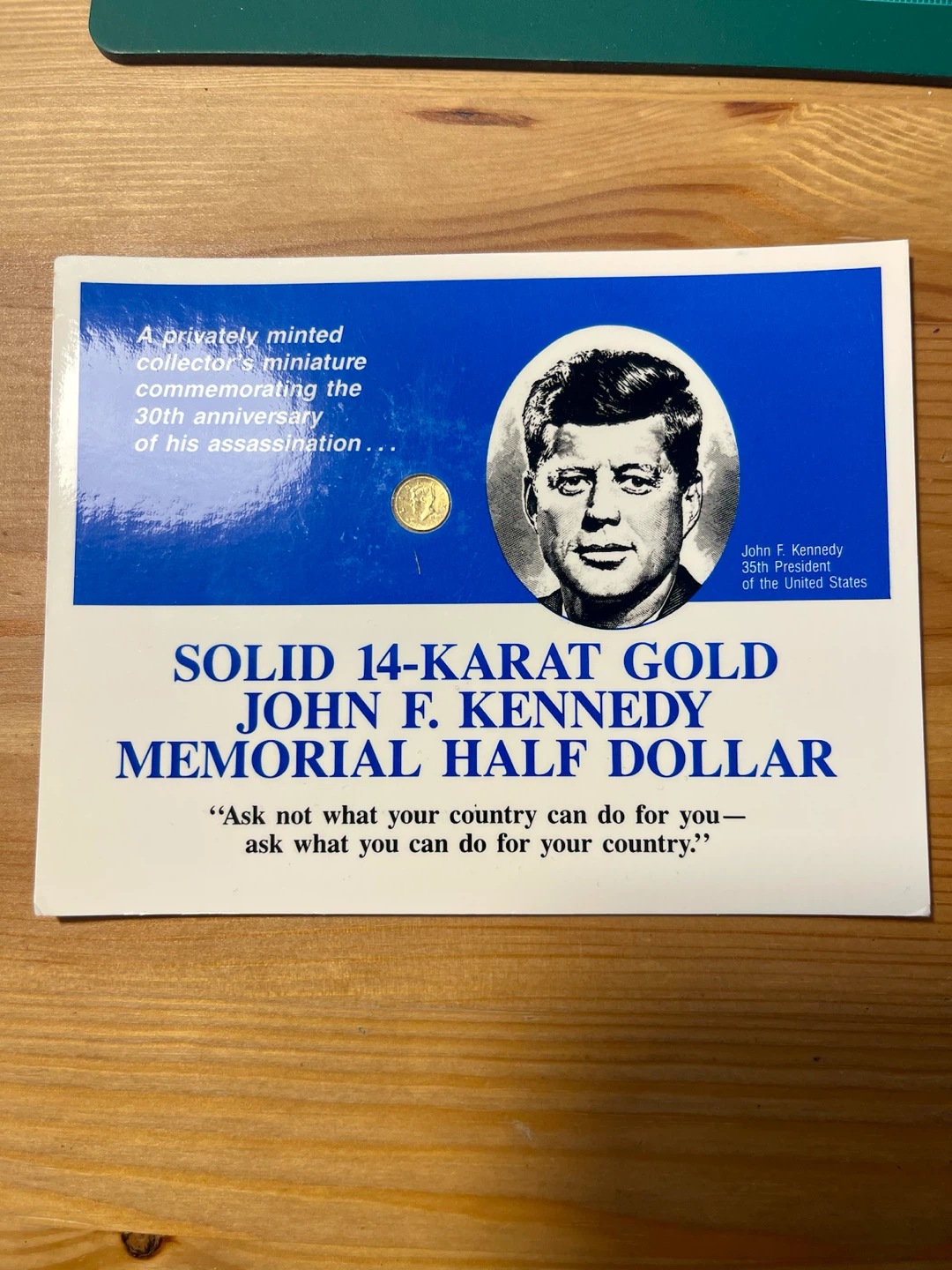 John F. Kennedy 14-Karat Gold Memorial Half Dollar