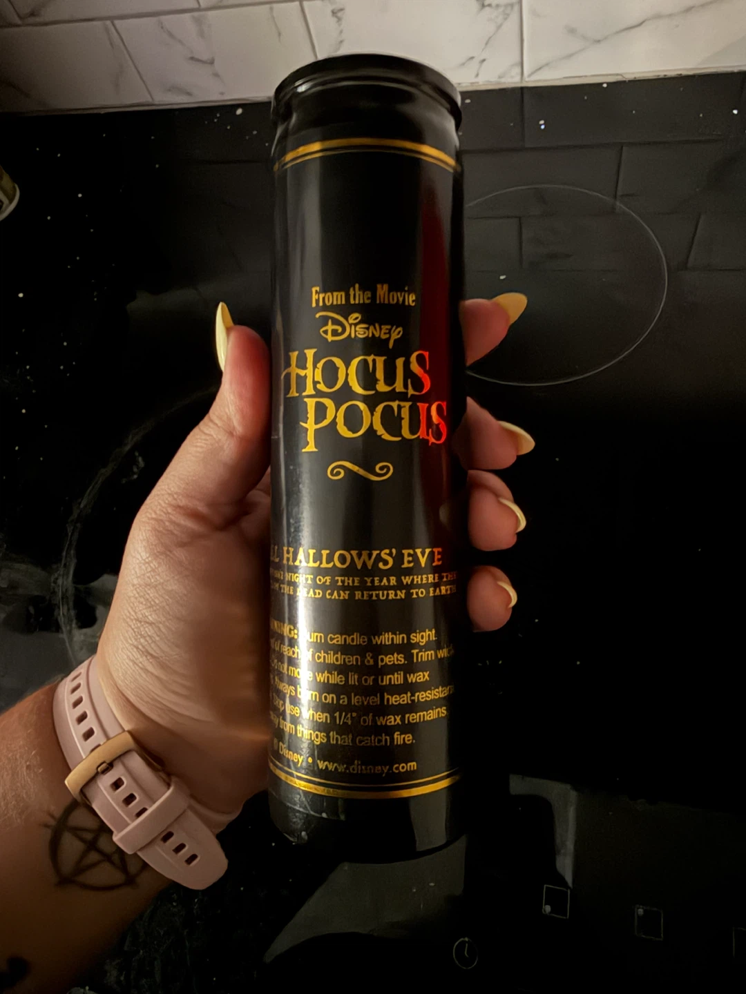 Disney Hocus Pocus " I Lit the Black Flame" Candle - photo 2