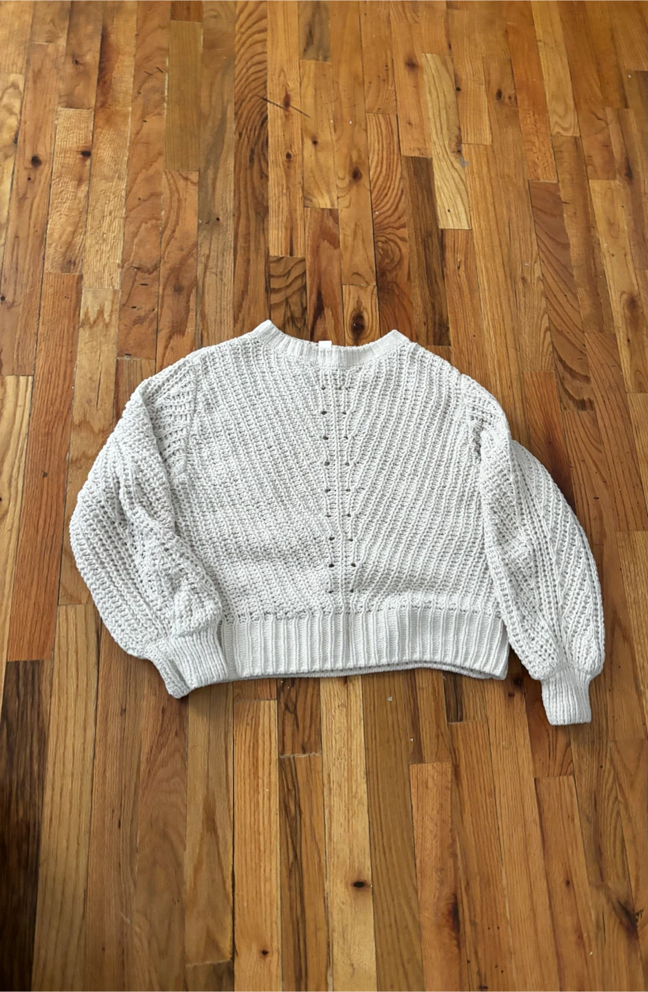 White Chunky Knit Sweater