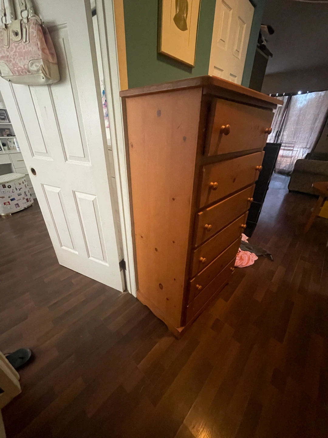 Wooden 6-Drawer Dresser