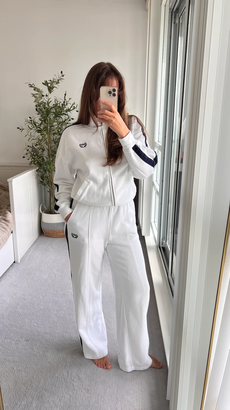 Fleece Tracksuit Set | Full Zip Hoodie & Wide Leg Sweatpants