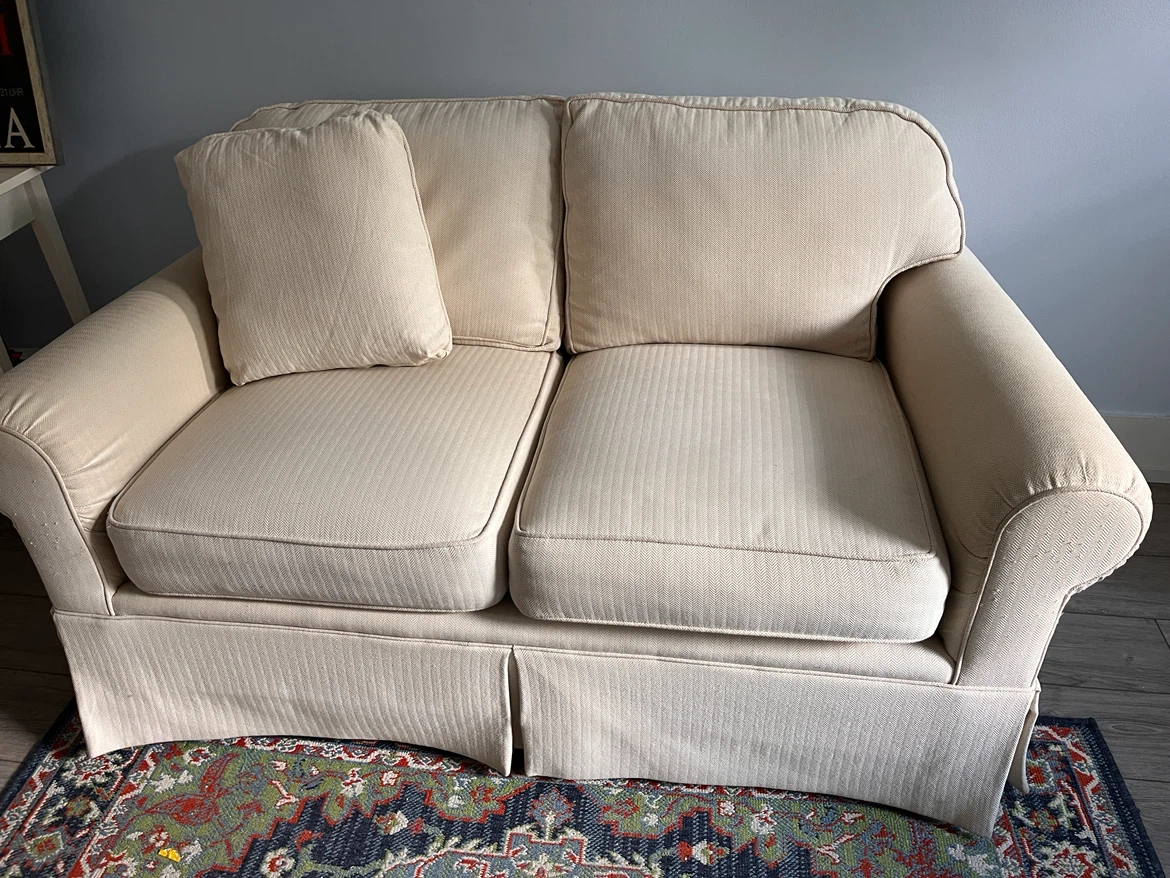 FREE Cream coloured loveseat sofa - photo 2