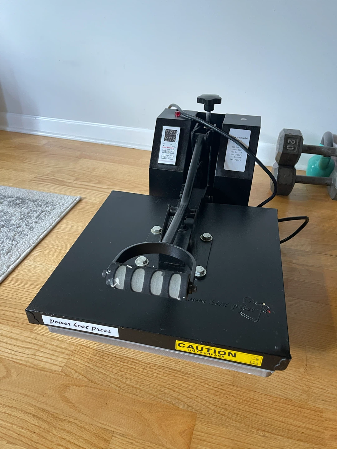 Power Heat Press Machine 15x15 inches