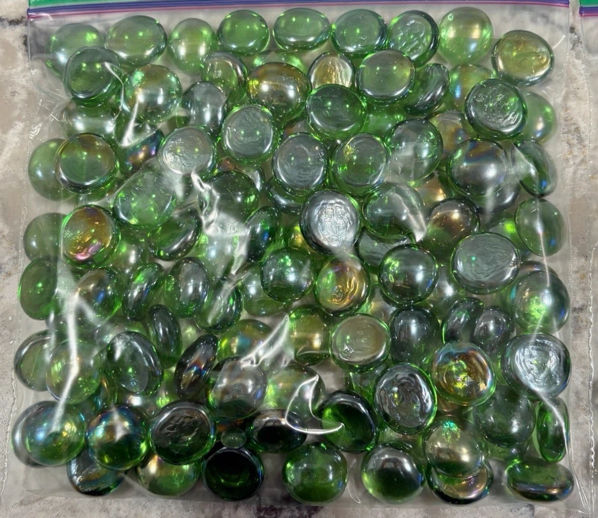 Decorative Glass Marbles/Gems – Green & Clear Vase Filler - photo 2