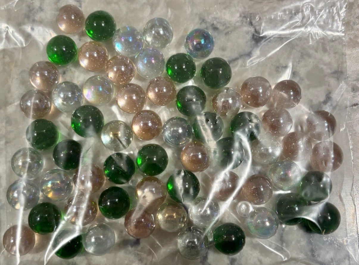 Decorative Glass Marbles/Gems – Green & Clear Vase Filler - photo 3