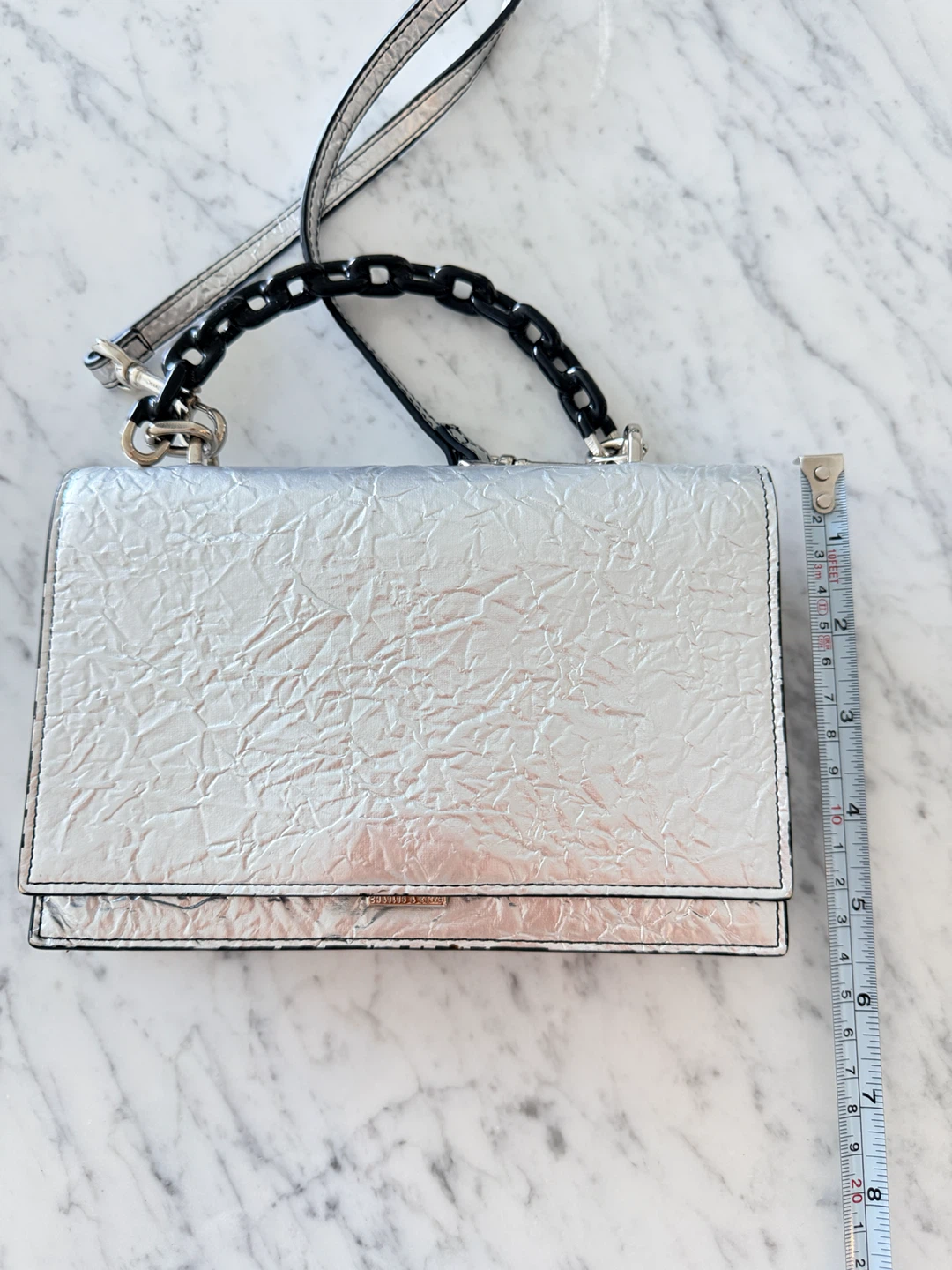 Charles & Keith Silver Textured Shoulder Bag - photo 5