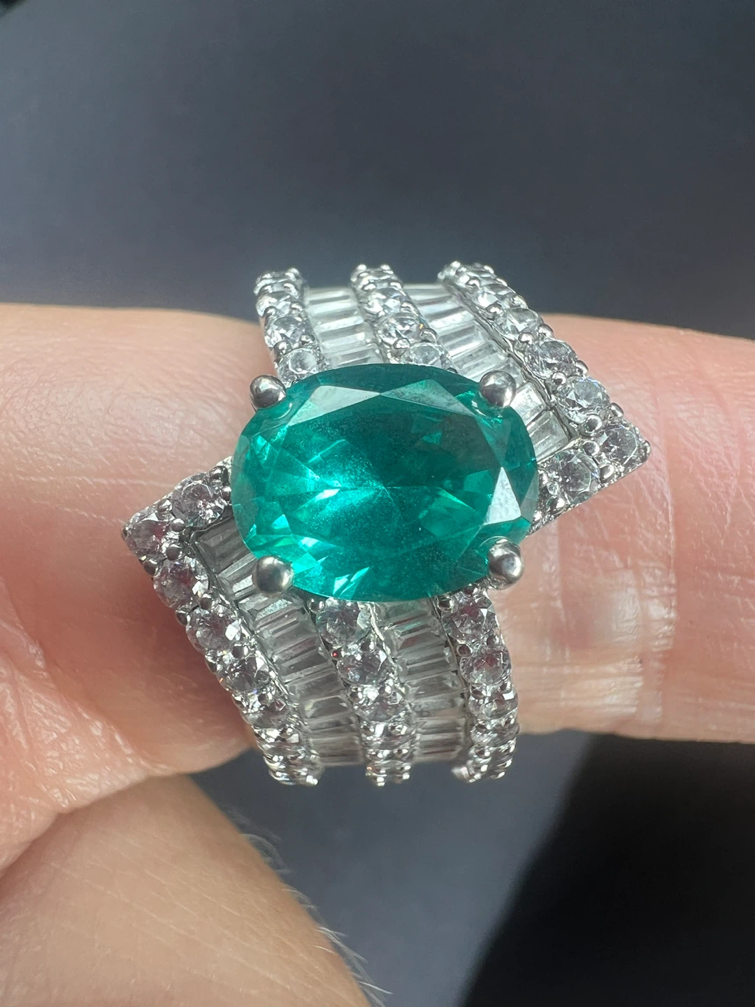 925 silver and Emeraldine and triplet quartz - photo 2