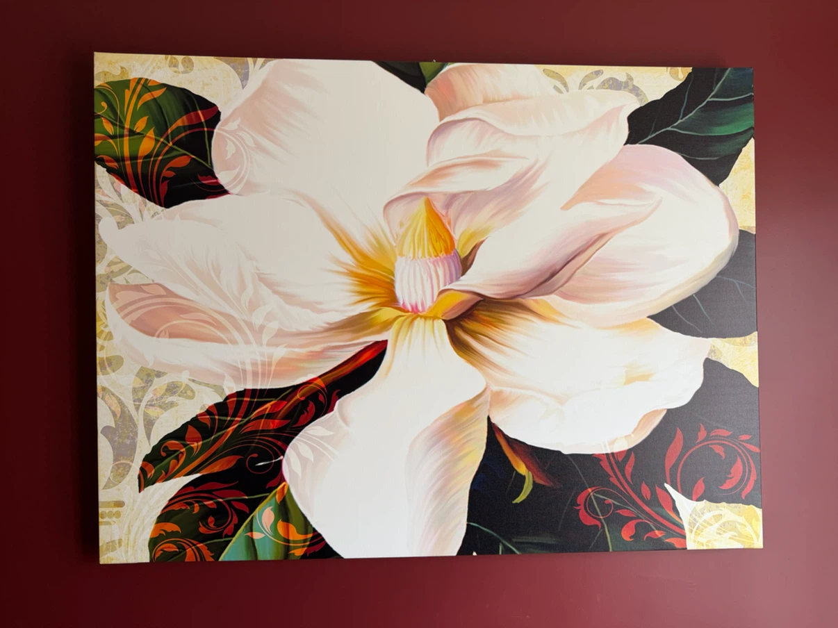 Large Floral Canvas Wall Art