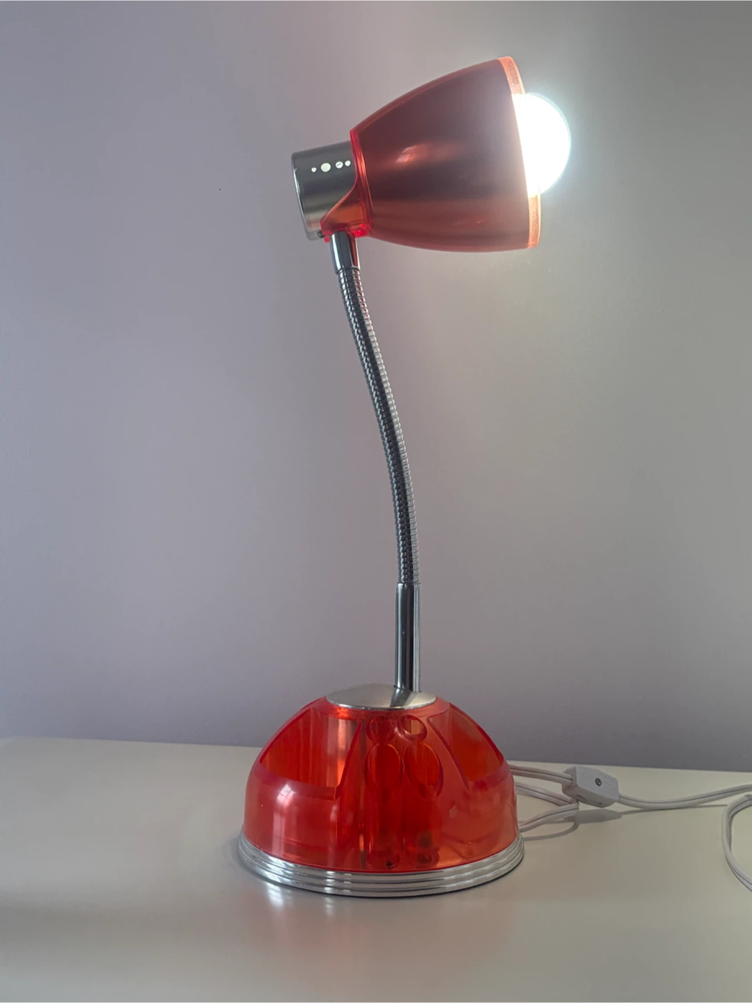 Red Gooseneck Desk Lamp