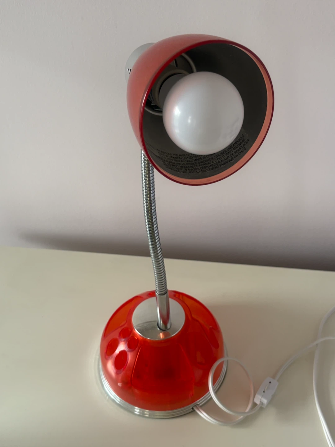 Red Gooseneck Desk Lamp - photo 4