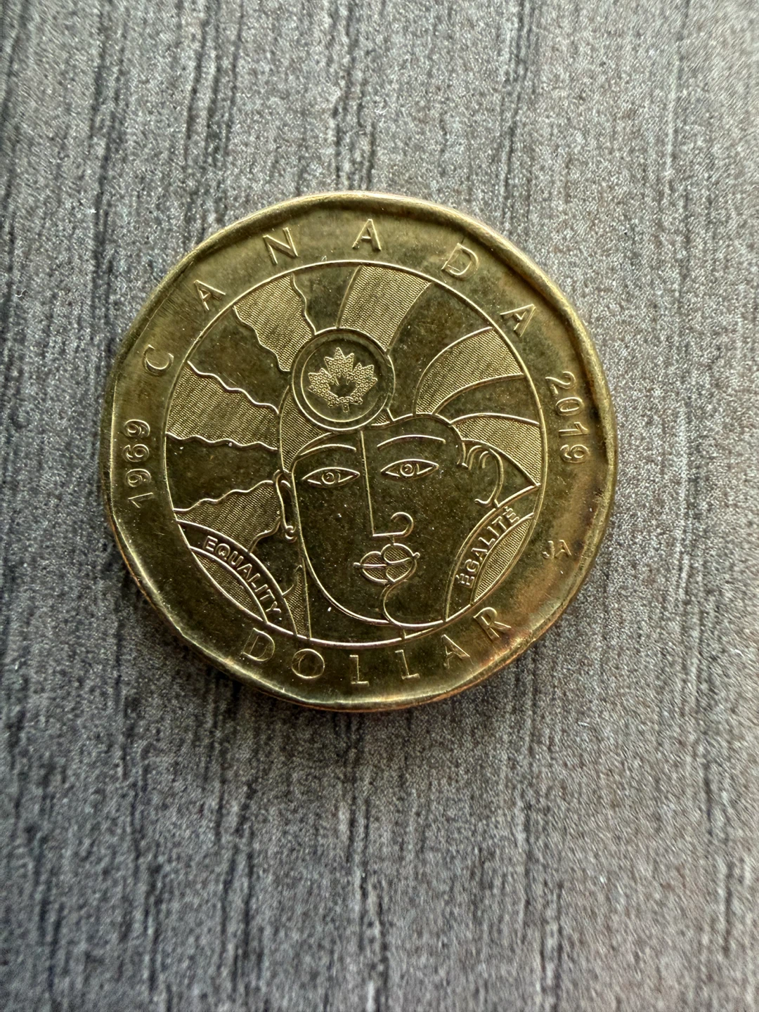 Canada 2019 $1 "Equality" Dollar Coin