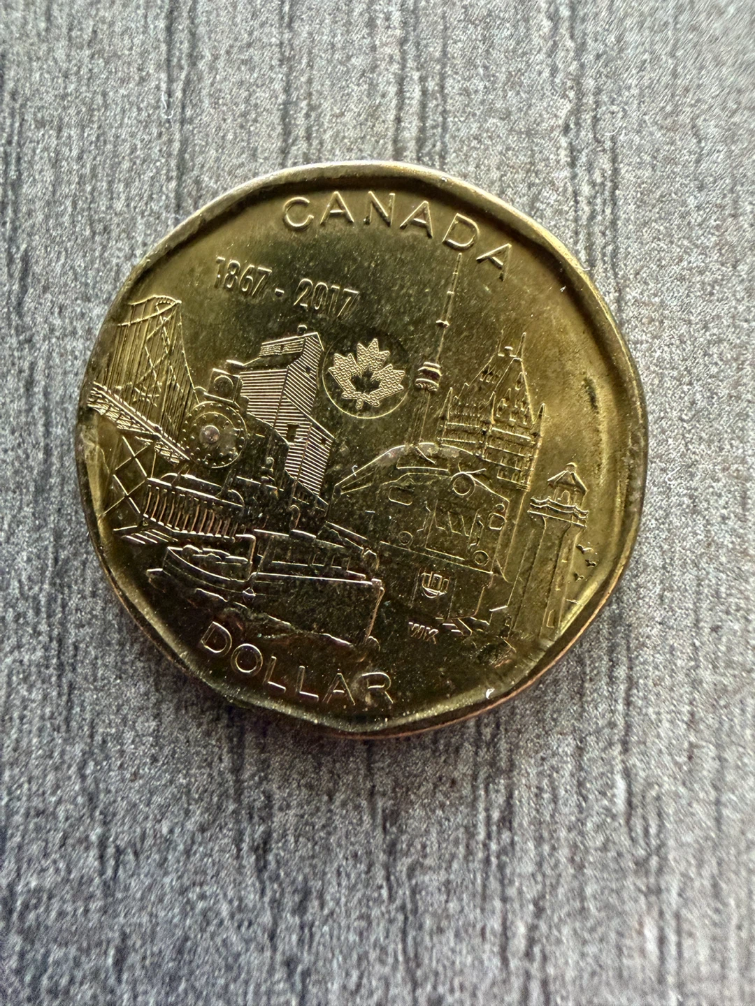 2017 Canada $1 Dollar Coin - Confederation