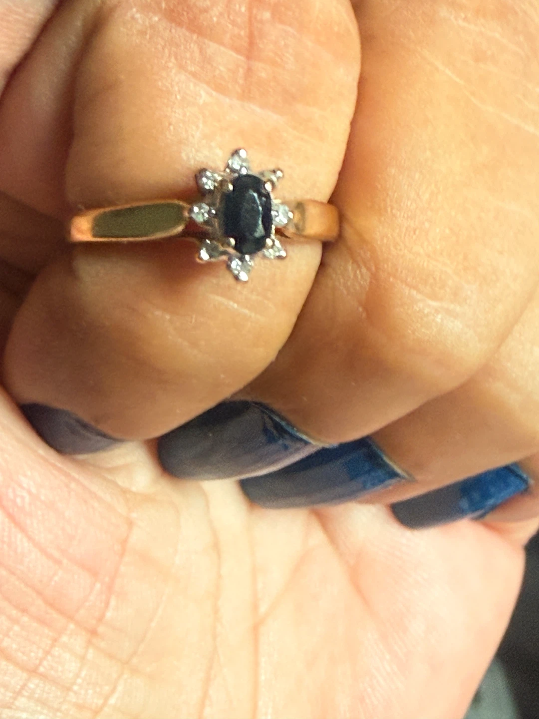 14K Gold Sapphire and Diamond Ring - photo 2