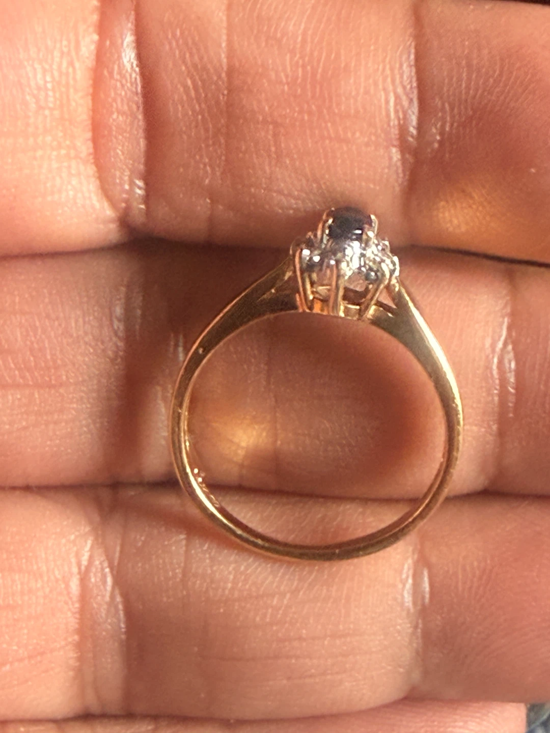 14K Gold Sapphire and Diamond Ring - photo 3