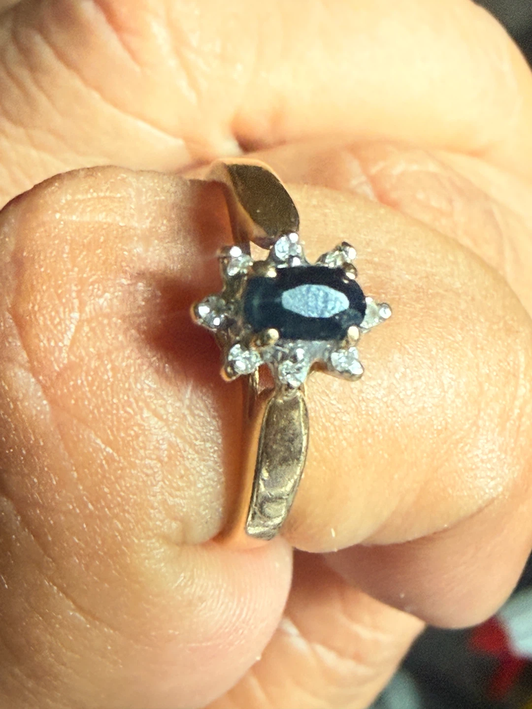 14K Gold Sapphire and Diamond Ring - photo 4
