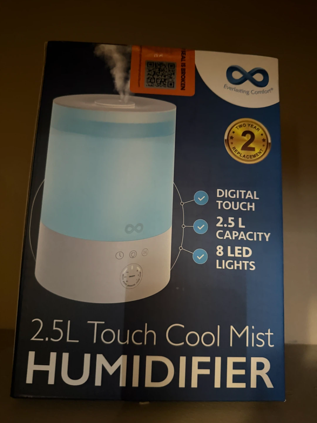 Everlasting Comfort 2.5L Touch Cool Mist Humidifier