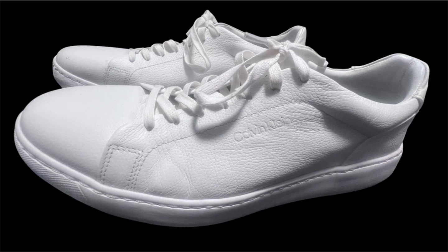 Calvin Klein White Leather Sneakers