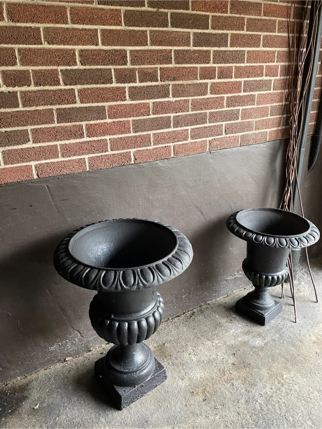 Black Cast Iron Urn Planter(s)